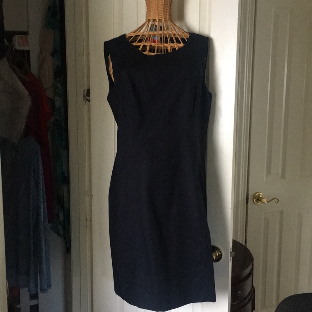 Midnight blue/black sheath dress by Tahari